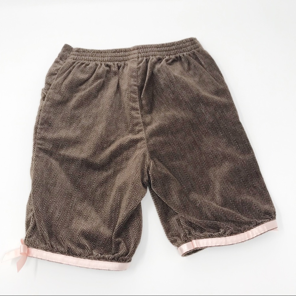 Gymboree Brown Pants With Pink Bows🌻 - Picture 3 of 3